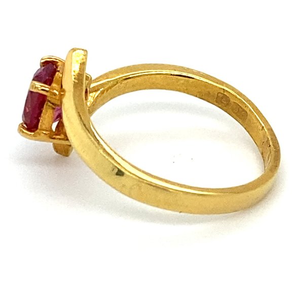 Mahenge Spinel 1.30ct Solid 22K Yellow Gold Ring - Picture 5 of 7